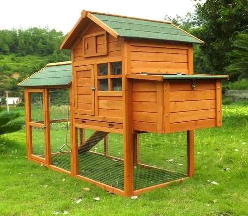 Hühnerstall Collosus Holz XXL für 2-4 Hühner - Winterfester Hühnerstall aus robustem Holz, ideal für die artgerechte Haltung von Hühnern, Enten und Wachteln.