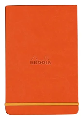 Rhodia 194400C - Notizbuch Webnotepad DIN A5, 96 Blatt abtrennbar liniert 90 g, 1 Stück, Tangerine