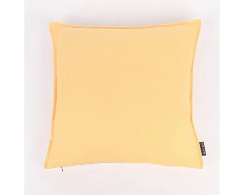 Magma Heimtex Dekokissen Magma Kissenhülle Leinen LION einfarbig pastellgelb 40x40cm