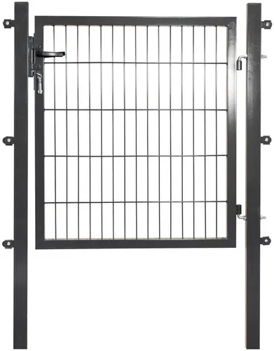 Arvotec Zauneinzeltür ESSENTIAL, 100 - 120 cm - Gartenzäune: UV-beständige Zauneinzeltür mit wechselbarem Türanschlag und robustem Zylinderschloss – ideal für sicheren Zugang zu Ihrem Garten.