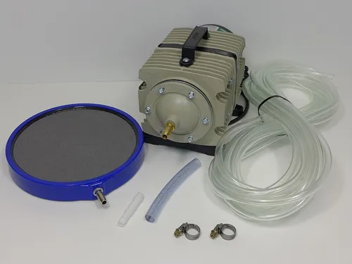 Sauerstoffpumpe Teichbelüfter Belüfter ACO009E 8400L/h Kompressor Ausströmer Set