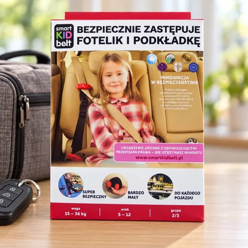 Smart Kid Belt Sicherheitsgurt für Kinder 15-36 kg schwarz-rot