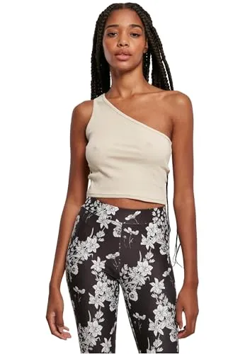 Urban Classics Damen Ladies Cropped Asymmetric Top softseagrass, XS