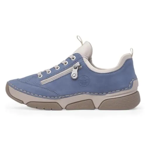 RIEKER Slip-On Sneaker Damen Gr. 38 blau-creme in blau von Rieker