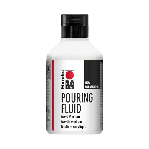 Marabu Pouring Fluid Acryl-Medium 250 ml - Transparentes Acryl-Medium für kreative Pouring-Techniken. Ideal für Künstler und Bastler, um einzigartige Farbverläufe zu erzielen.
