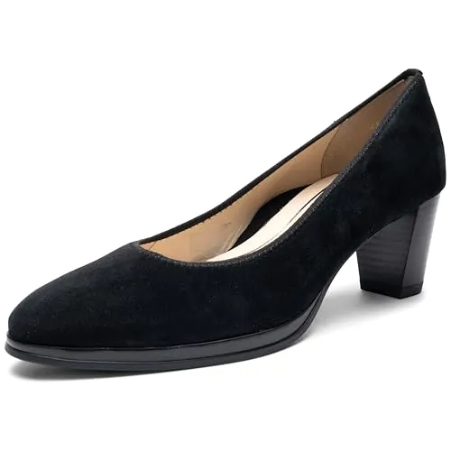 ARA 12-13436 Orly schwarz Gr. 38.5 - Elegante Damen-Pumps - Damen-Pumps aus hochwertigem Leder mit blockabsatz für optimalen Tragekomfort, ideal für den Alltag oder besondere Anlässe.