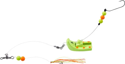 Balzer Plattfisch Perchman Rig, Gelb-Rote Punkte, 80g