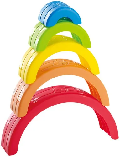 Play Stapelspielzeug Stapelbogen Regenbogen 5-tlg Zahlen Lern- Sortier- Stapelspielzeug +6M