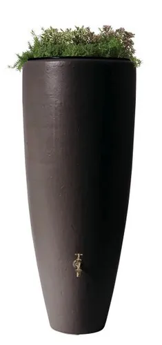 Garantia 2in1 Wasserbehälter 300 l, mokka - Praktische Pflanzschale inklusive - Regentonnen & Wasserzapfstellen: Der 300 l Wasserbehälter kombiniert Funktionalität mit ansprechendem Design und bietet eine integrierte Pflanzschale für zusätzlichen Nutzen.