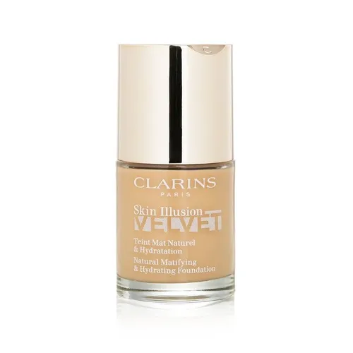 CLARINS Skin Illusion Velvet 110N honey 30 ml - Make-up für einen natürlich matten Teint, reduziert Glanz und kaschiert Unregelmäßigkeiten mit einer ultra-leichten Textur für ein gleichmäßiges Finish.