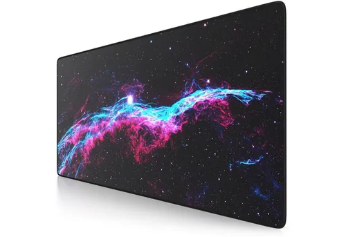 CSL Gaming Mauspad XXL Speed Mousepad 900 x 400 x 3 mm, große Tischunterlage, rutschfest, abwaschbar, Geschwindigkeit & Präzision, Galaxie Speed