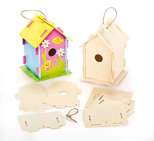 Baker Ross Holz-Bastelsets „Vogelhaus“