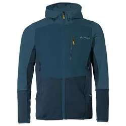 Vaude Herren Mens Monviso Hooded Grid Fleece Jacket - Wanderjacke aus recyceltem Material, ideal für Skitouren und Bergsteigen. Warm, feuchtigkeitsregulierend und schnelltrocknend mit kompatiblen Taschen für Klettergurt und Rucksack.