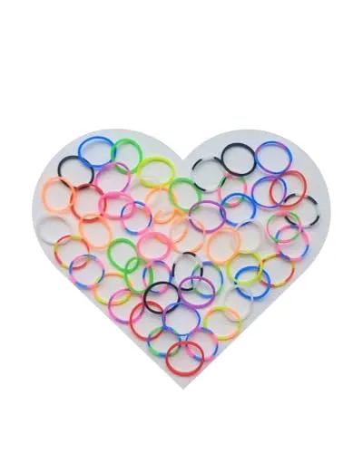 6vibes® Zahnbürsten Markierungsringe 50 Stück – Bunte Gummiringe zur einfachen Kennzeichnung – Elastisch & langlebig – Auch für Stifte, Kabel & Haushalt (Bunter Mix - 50 Stück)