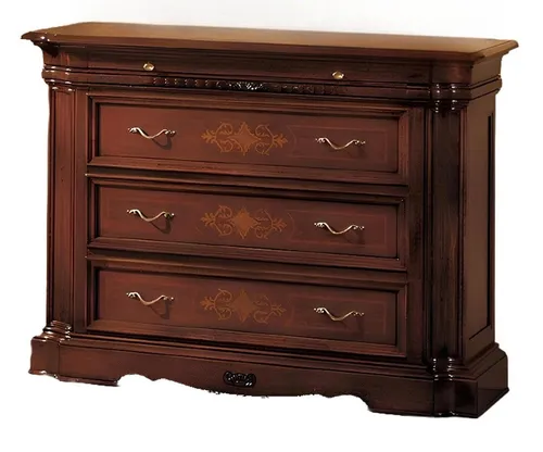 Retro Kommode mit 4 Schubladen aus Massivholz - Elegante Kommode im Retro-Stil, ca. 130 x 55 x 100 cm, mit 4 praktischen Schubladen für optimalen Stauraum. Ideal für Schlafzimmer und wohnliche Akzente.