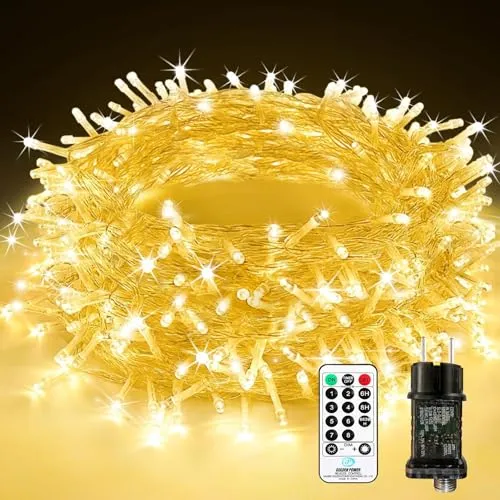 Lichterkette Außen Strom, 30M mit 300 LED für Weihnachtsdeko