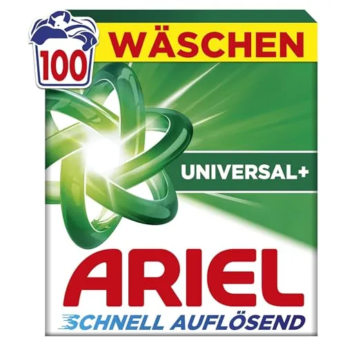Ariel Vollwaschmittel Pulver Universal+, 100 Wäschen von Ariel