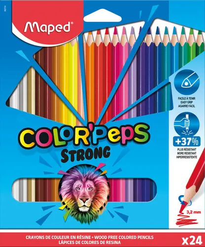 Maped Dreikant-Buntstifte COLOR'PEPS STRONG 24er Kartonetui