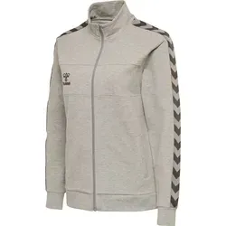Hummel hmlMOVE CLASSIC ZIP JACKET WOMAN - Grau Melange - L - Trainingsbekleidung mit robustem, doppelt gestricktem Jersey, ideal für Komfort und Belüftung. Mit Reißverschlusstaschen für sichere Aufbewahrung.