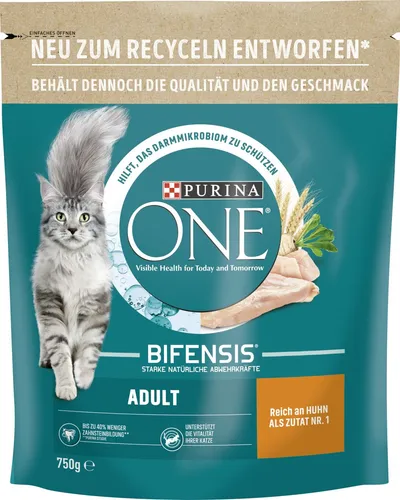 Purina ONE Adult reich an Huhn und Vollkorn-Getreide 750 g