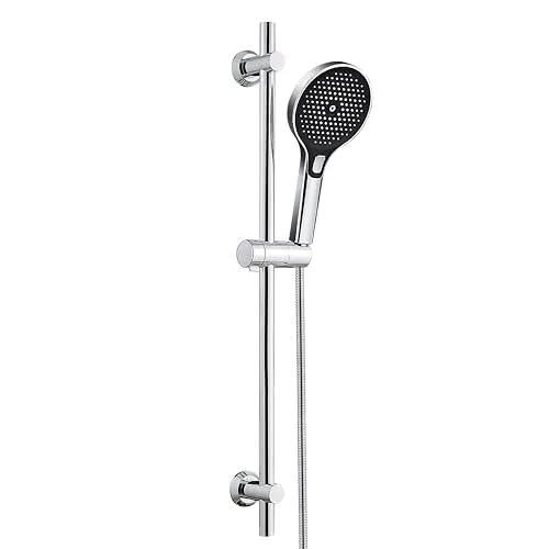 JOHO Edelstahl Duschstange 70 cm mit Handbrause und Schlauch