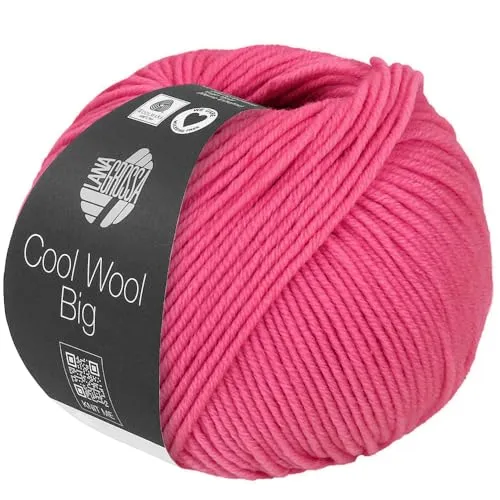 LANA GROSSA Cool Wool Big | Extrafeine Merinowolle waschmaschinenfest und filzfrei | Handstrickgarn aus 100% Schurwolle (Merino) | 50g Wolle zum Stricken & Häkeln | 120m Garn FB 1032