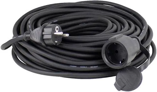 as - Schwabe Gummi-Verlängerungsleitung 15 m - Wetterfestes Verlängerungskabel mit IP44, ideal für Baustellen und Outdoor-Einsatz. Langlebig, öl- und UV-beständig – Made in Germany für höchste Sicherheit.