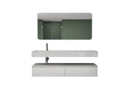 Mai & Mai Badmöbel-Set mit Waschtisch 150cm - Badmöbel-Set mit hochwertigem Mineralguss-Waschbecken und Unterschrank. Mit Softclose-Technik und wasserdichter Holzbeschichtung für ein zeitlos schönes Badezimmer.