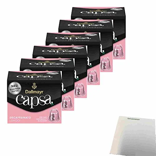 Dallmayr Capsa Lungo Decaffeinato 6er Pack (6x56g Packung) + usy Block