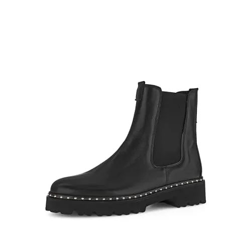 Gabor Damen Chelsea Boots - Flache Stiefeletten für Damen - Wanderschuhe mit Best Fitting, aus hochwertigem Glattleder, ideal für den Übergang und bequem durch das Microfutter.