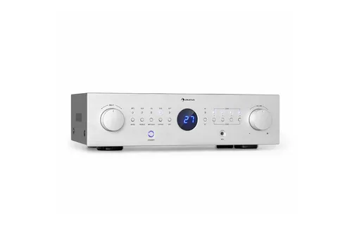 Auna AMP-CD950 DG Audioverstärker – 4-Kanal, 800 W - Verstärker mit 8 x 100 Watt RMS Ausgangsleistung für kraftvollen Sound. Ideal für Musikliebhaber, die hohe Audioqualität und vielseitige Anschlussmöglichkeiten schätzen.