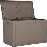 Garten-Aufbewahrungsbox PP Rattan V4 | vidaXL - Braun - Sonstige Gartenmöbel, witterungsbeständig und leicht zu transportieren – die ideale Lösung für Ordnung im Garten oder auf der Terrasse.