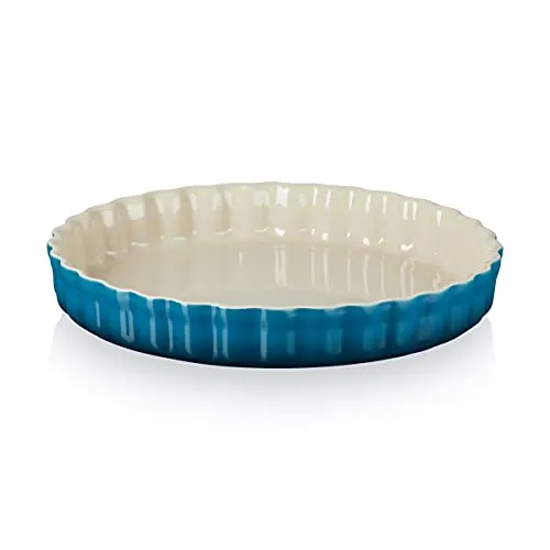 Le Creuset Tarteform 28 cm - Deep Teal - Kuchenformen aus hochwertigem Steinzeug, ideal für perfekte Tarte-Kreationen mit herausragender Wärmeverteilung und stilvollem Design.