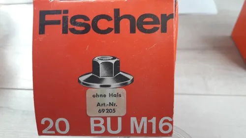 FISCHER 69205 Bundmutter Sperrzahnmutter Flanschmutter Stahl Verzinkt M16