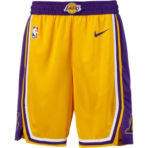Nike Los Angeles Lakers Basketball-Shorts Herren - Kleidung für NBA-Fans; Doppellagiges, leichtes Gewebe mit atmungsaktiver Meshstruktur und Dri-FIT-Technologie für optimalen Feuchtigkeitstransport.
