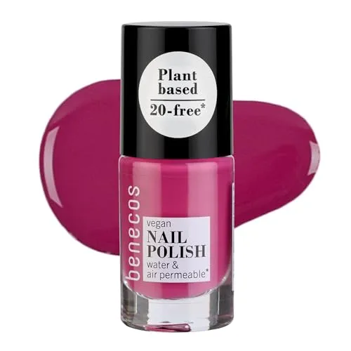 Benecos 20-Free Vegan Nail Polish my secret - pflanzenbasierter Nagellack - schnelltrocknend & langanhaltend - wasserdurchlässig - angereichert mit Biotin - 5ml