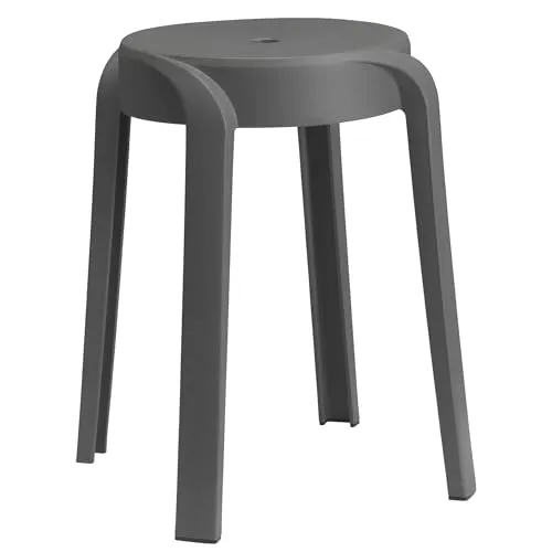 Spetebo Kunststoff Sitzhocker 46x30 cm belastbar bis 120 kg in grau von Spetebo