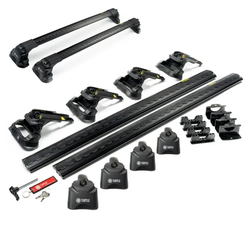 Dachgepäckträger für BMW 3er Serie Limousine (E90) 4D 2005-2011 Schwarz Lackiert