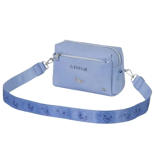 Umhängetasche Disney Lilo & Stitch - Schultertasche in Hellblau - Umhängetaschen für Damen, stylische Tasche aus robustem Polyamid mit Disney Lilo & Stitch Motiv – perfekt für Fans und den täglichen Gebrauch.