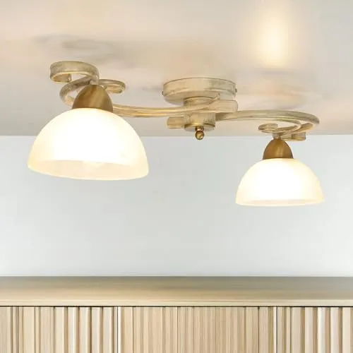 Deckenleuchte Shabby Chic E27 - Rustikale Landhauslampe für jeden Raum - Deckenlampen & Kronleuchter, rustikales Design im Shabby Chic Stil, ideal für Wohnzimmer, Küche und Schlafzimmer, sorgt für gemütliches Licht in Ihrem Zuhause.