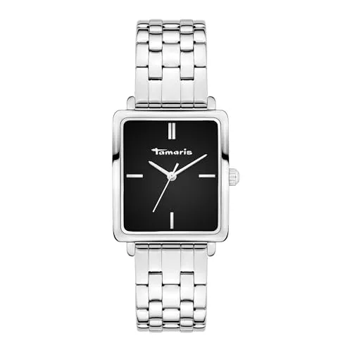 Tamaris Damen Analog Quarz Uhr TT-0162-MQ - Elegante Armbanduhr für Damen mit kratzunempfindlichem Mineralglas und hochwertigem Edelstahlarmband. Ideal für jeden Anlass, wasserdicht bis 3 bar und mit leicht wechselbarem Band.