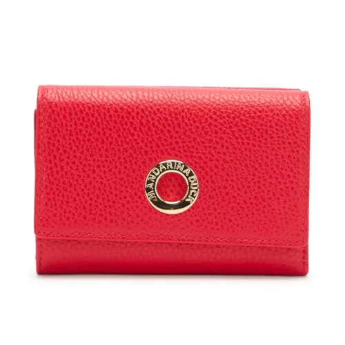 Mandarina Duck Geldbörse Wallet mit Klappe aus echtem Leder in rot von Mandarina Duck