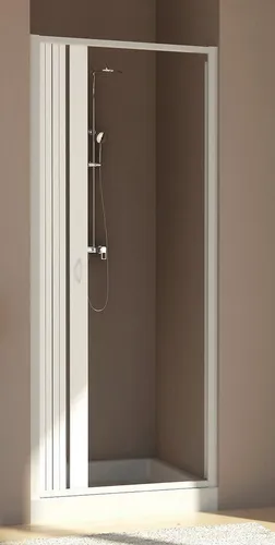 Forte Dusch-Falttür 140cm x 188cm, beidseitig montierbar - Praktische Dusch-Falttür in Weiß, ideal für kleine Bäder. Platzsparendes Design und einfache Montage für mehr Komfort beim Duschen.