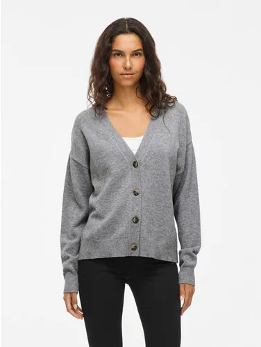 Vila Female Strickjacke VIRIL V-Ausschnitt - Damen Strickjacke mit V-Ausschnitt und geknöpfter Vorderseite, aus nachhaltigem Material für einen umweltbewussten Look.