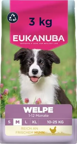 EUKANUBA Growing Puppy Medium Breed Huhn 3kg + Überraschung für den Hund