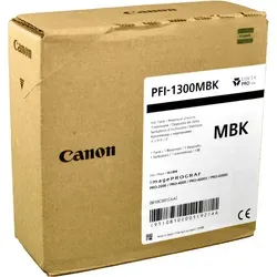Canon Tinte 0810C001 PFI-1300MBK matte black (330ml) - Druckerpatrone für Canon imagePROGRAF Pro-Modelle, hohe Kapazität von 330ml für langanhaltende Druckqualität und brillante Ergebnisse.