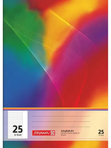 Baier & Schneider Schulheft Schulheft A4 liniert mit Rand Lineatur 25 32 Blatt, liniert mit Rand