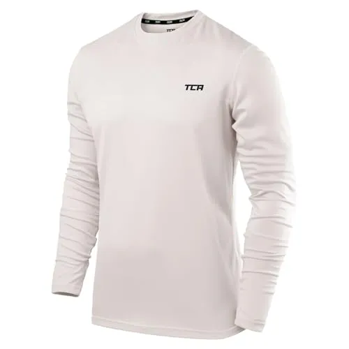 TCA Element Sport Langarmshirt Herren - Atmungsaktives Laufshirt für Outdoor-Aktivitäten - Activewear-T-Shirts für Herren, leichtes Mesh-Gewebe mit TCA D.R.Y.-Technologie für optimalen Feuchtigkeitstransport und Komfort bei jedem Lauf.