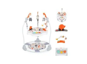 Moni Türhopser Magic Fun - Drehbarer Sitz mit Musik und Licht - Hüpfgerät für Kinder ab 6 Monaten, höhenverstellbar und mit Musik- und Lichteffekten für mehr Spaß beim Spielen.