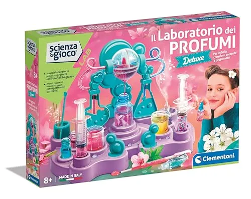 Clementoni Wissenschaft und Spiel Lab - Il Laboratorio dei Parfums - Experimentierkasten für Kinder ab 8 Jahren, um spannende Düfte und Cremes selbst herzustellen und die Welt der Kosmetik spielerisch zu entdecken.